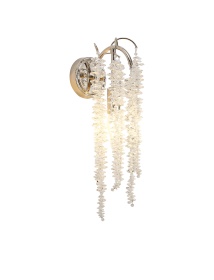 Wisteria Polished Nickel Crystal Wall Lights Diyas Flush Wall Lights